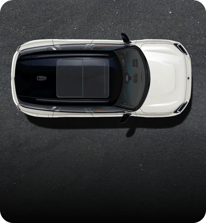 Bird's-eye view of the MINI Countryman SE ALL4.
