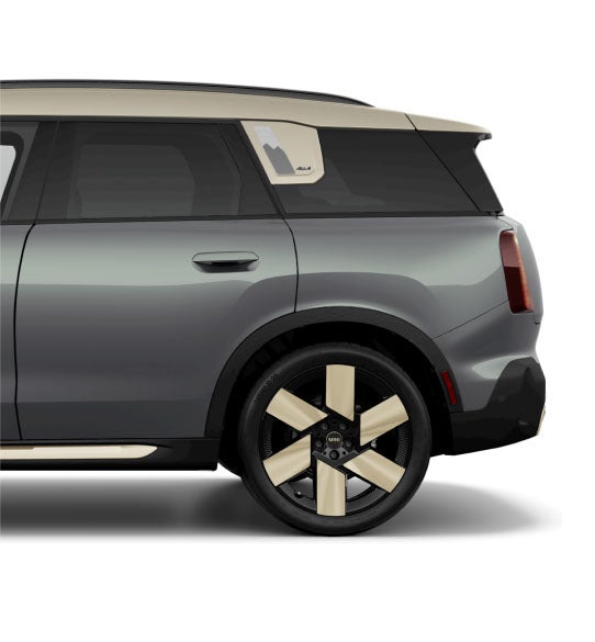 Side view of rear half of a MINI Countryman S All4.