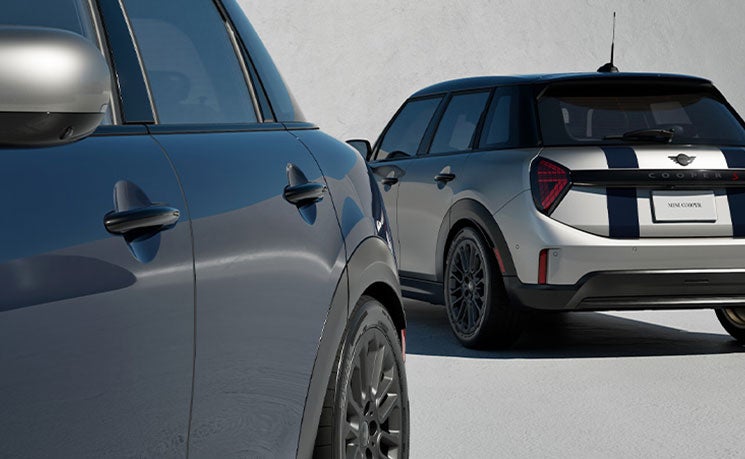 Close up view of Metallic and Indigo Rooftop Edition vehicles.