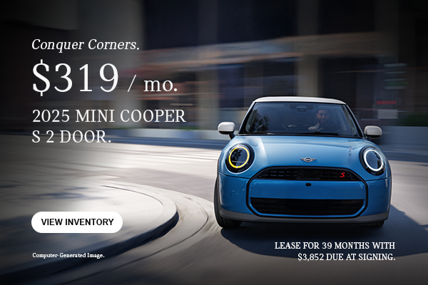 front view of blue cooper.