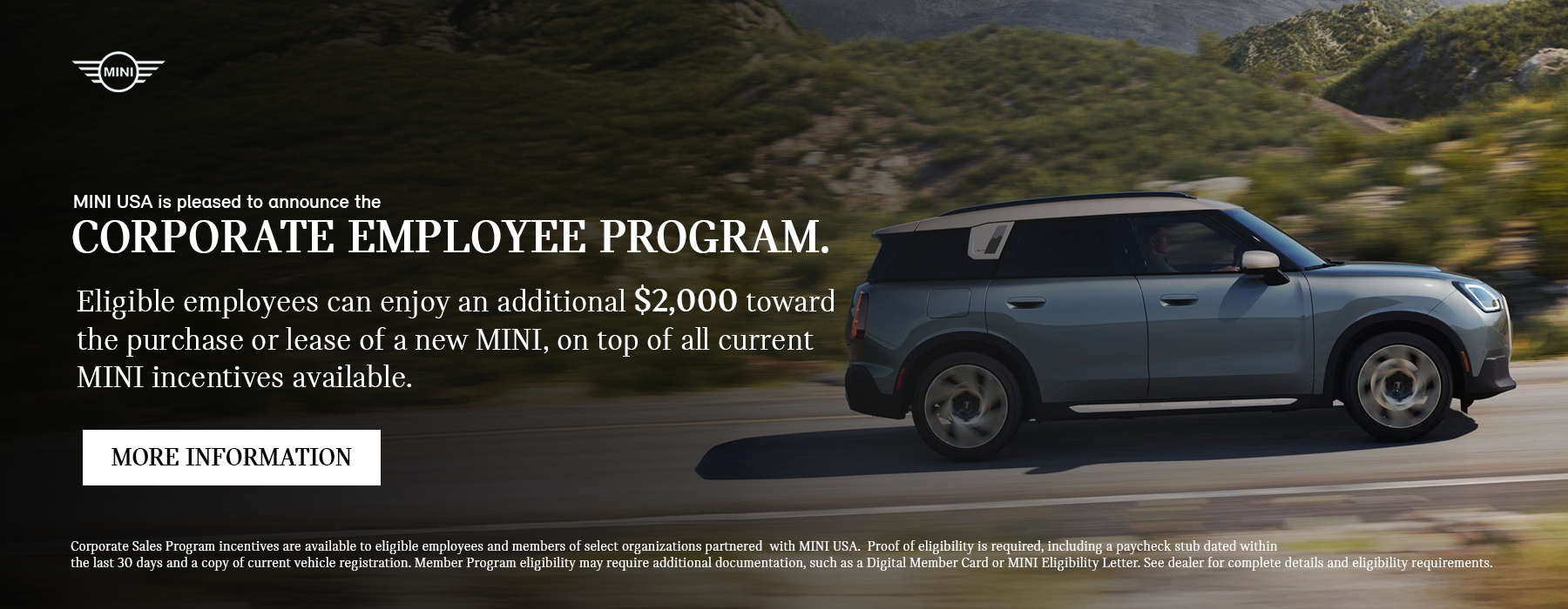 MINI Corporate Employee Program